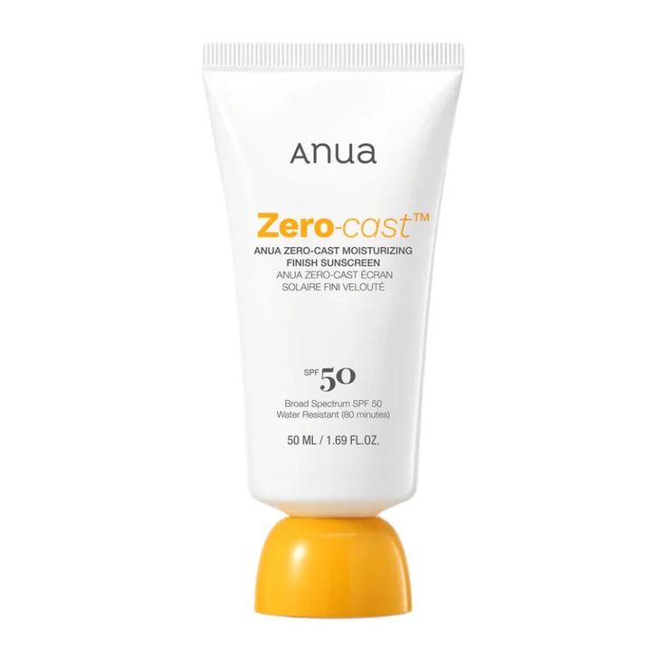 Anua - Zero-Cast Moisturizing Sunscreen SPF 50+