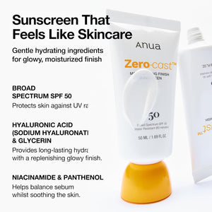 Anua - Zero-Cast Moisturizing Sunscreen SPF 50+